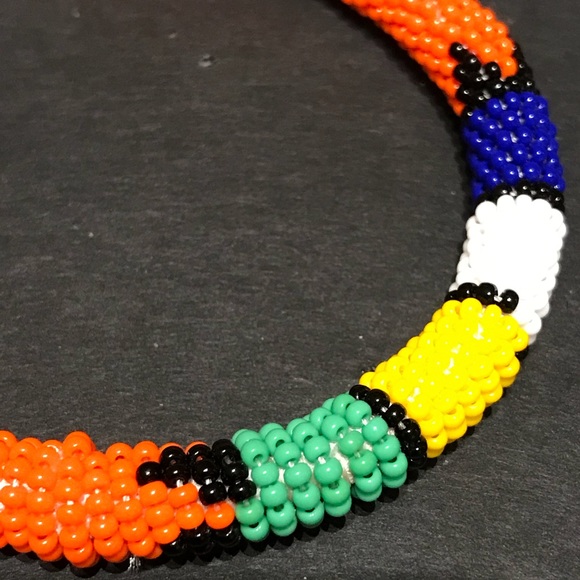 African Beaded Masai Bangle Masai Bracelet Made in Kenya - Picture 3 of 6